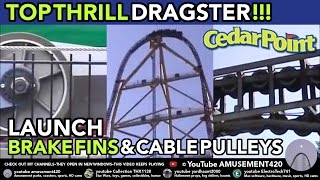 Top Thrill Dragster Launch Brake Fins amp Cable Pulleys  amusement420 [upl. by Ulphiah]