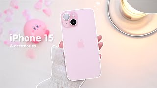 iPhone 15 Pink 🌸 aesthetic Unboxing  How to setup  Monster Hunter  Genshin impact  Roblox [upl. by Kirkwood568]