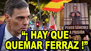 GRAN MANIFESTACIÓN en Ferraz contra Sánchez “¡HAY QUE QUEMAR FERRAZ” [upl. by Noned395]