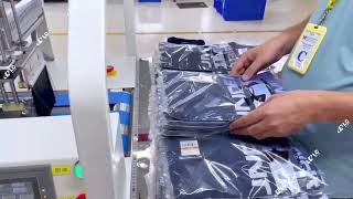 Under Armour Tshirts  LC AUTO FoldingampPacking Machineunderarmour garmentmanufacturing machine [upl. by Enetsirk]