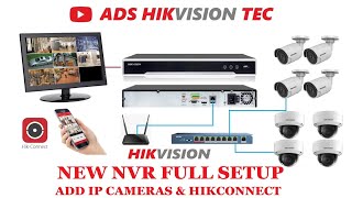 Hikvision new NVR configuration step by step Add ip cameras to nvr camera osd hikconnect setup [upl. by Wendin577]