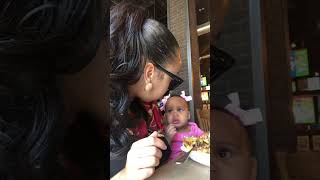 My 1 Year Old Niece Saying Thank You Titi After Choking On A Fry [upl. by Oliver169]