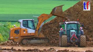 LIEBHERR LR 636 Track Loader Working NBS Wendlingen  Ulm Merklingen 23052017 [upl. by Xylina]