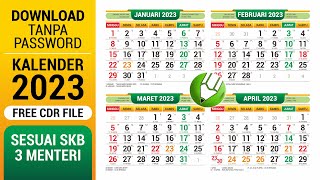 Template KALENDER 2023  GRATIS CorelDraw File edukasigrafis [upl. by Patrizio]