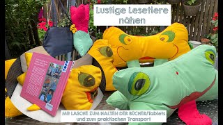 Lustige Lesetiere nähen lesekissen Schulanfang Leseknochen [upl. by Westland]