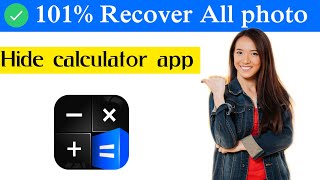 How to recover photo from calculator hide app  hidex calculator lock App  recover photo on hidex [upl. by Giverin]