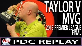 Phil Taylor v Michael van Gerwen Premier League Darts Final 2013 [upl. by Eileme]