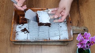 Gâteau au chocolat fondant en 2 minutes chrono كعكة الشوكولاتة فوندان في دقيقتين مسطحة [upl. by Asilegna]