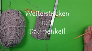 Handstulpen mit Daumen stricken  Teil 2 [upl. by Nanam]