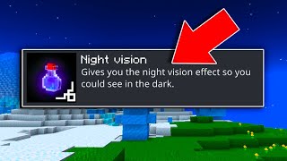 🌌NIGHT VISION  VISION NOCTURNA  TEXTURE PACK for MINECRAFT BEDROCK 121❤️ [upl. by Masera]