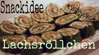 Simple Lachsröllchen  SNACKIDEE [upl. by Tann]