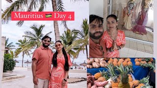 Honeymoon Vlog 5  Mauritius Sagar Shiv Mandir Hindu Temple amp Central Flacq Market [upl. by Alys]