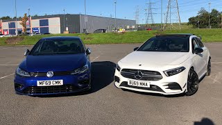 GOLF R VS A35 AMG [upl. by Nevet782]