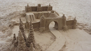 Sandcastle Building Timelapse Video [upl. by Atteugram909]