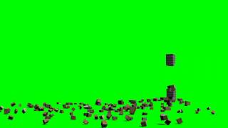 different column collapses FX Effects  green screen 2  free use [upl. by Analram]