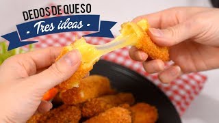 3 IDEAS SÚPER FÁCILES PARA HACER DEDOS O PALITOS DE QUESO 🖐🧀  Recién Cocinados [upl. by Capon]