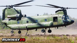 RNLAF CH47D Chinook Sling Load Training [upl. by Sydalg]