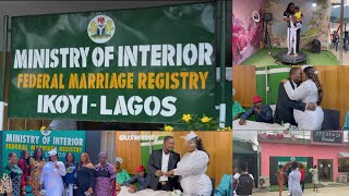 UNEDITED VIDEO OF IKOYI RE￼GISTRY  EVERYTHING CIVIL WEDDING  GETTING MARRIED IN IKOYI REGISTRY [upl. by Vories311]