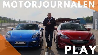 Peugeot RCZR vs Porsche Boxster on track [upl. by Jaddo]