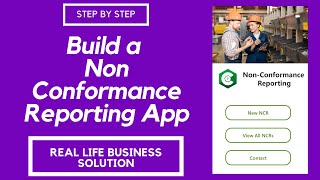 How to build a Non Conformance Mobile App  Step by step [upl. by Ahsiyt]