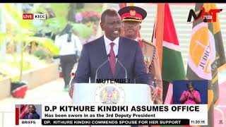 LISTEN HOW PRESIDENT RUTO CONGRATULATES HIS DP KITHURE KINDIKI [upl. by Arakal]