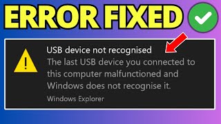 How To Fix USB Device Not Recognized in Windows 11  10 [upl. by Janos231]