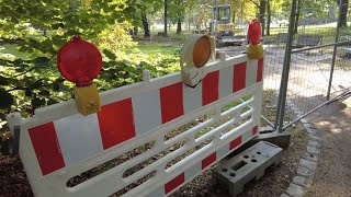 Wegebauarbeiten im Schlobigpark haben begonnen [upl. by Crim]