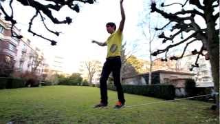 SlacklineGuide Halbe Drehung [upl. by Anelleh]