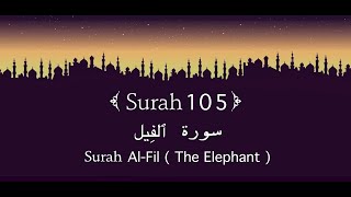 Quran 105 Surah AlFil  ٱلفِيل  The Elephant  surah surahalfil spritual relaxing quran [upl. by Ennairda]