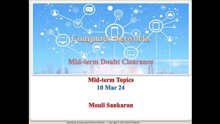 Computer Networks Revision midterm [upl. by Zalucki]