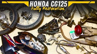 Project Honda CG 125 Fully Restoration  A To Z Process  Honda Restoration  Lahori Drives [upl. by Eba670]