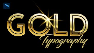 How To Create A Gold Text Effect In Photoshop [upl. by Joya573]