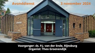 Avonddienst Ichthuskerk 03112024 [upl. by Domel]