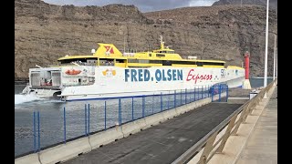 Ferry Fred Olsen Xpress Departures from Agaete Gran Canaria to Tenerife 13 october 2024 [upl. by Alrzc888]