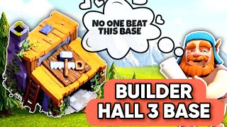 New BH3 BUILDER HALL 3 BASE LAYOUT  CLASH OF CLANS [upl. by Nayt]