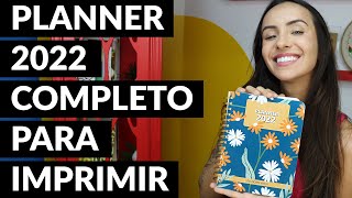 Planner 2022 completo para imprimir [upl. by Nations799]