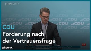 CDU Carsten Linnemann Generalsekretär amp Jan Redmann Landesvorsitzender Brandenburg  01072024 [upl. by Rao]