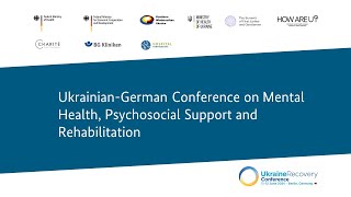 Live UkrainianGerman Conference on Mental Health Psychosocial Support and Rehabilitation [upl. by Gusti]