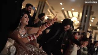 Wedding Bhangra Performance 2023  Hardeep amp Rashikas Reception  Folking Desi [upl. by Etnaud982]