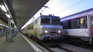 Paris Austerlitz BB7300  Arrivée IC de nuit n°39703730 La Tour de Carol  Cerbère [upl. by Noside]