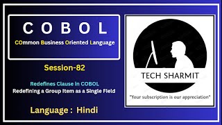 Redefines Clause in COBOL Redefining Group Items as Single Fields Session82 Hindi [upl. by Freudberg]