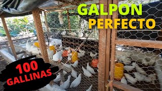 Como hacer un GALPON casero para Gallinas y Pollos de engorde FÁCIL para 100 gallinas [upl. by Anaeda]