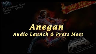 Anegan Audio launch Full Exculsive  Dhanush Harris Jeyaraj KV Anand [upl. by Studner959]