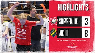 Highlights Svenska Cupen Kvartsfinal 2 Storvreta IBK vs AIK IBF 38 [upl. by Ahsekel]