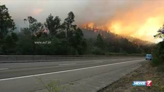 Chile forest fire near Valparaiso sparks evacuations [upl. by Rizzi]