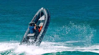 📛 ATTENTION UN SEMIRIGIDE À LA LIMITE DE SE RETOURNER FACE AUX VAGUES À CAPBRETON BIGWAVES 🌊 🥶😨 [upl. by Hardigg]