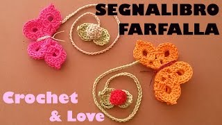 Tutorial segnalibro farfalla ad uncinetto [upl. by Marnie]