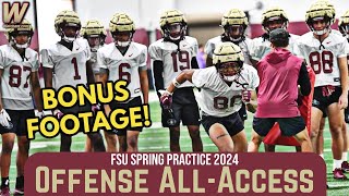 FSU Football  Florida State Spring Practice AllAccess Offense BONUS FOOTAGE  Warchant TV FSU [upl. by Nnednarb]