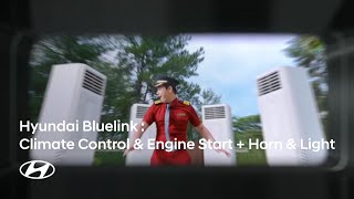 Hyundai Bluelink The Joy of Connection Climate Control amp Engine Start  Horn amp Light Control [upl. by Acire]