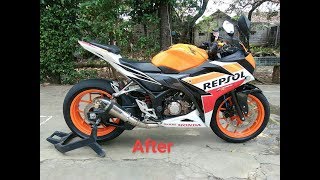 CBR 150 REPSOL MODIFIKASI DOUBLE DISC amp ARM YAMAHA M1 MOTOGP [upl. by Peppy557]